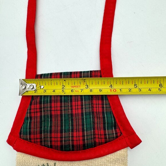 Vtg Cecil Saydah Christmas Partridge Kitchen Towels W/ Red Plaid Trim Set Of 2 - Picture 5 of 12